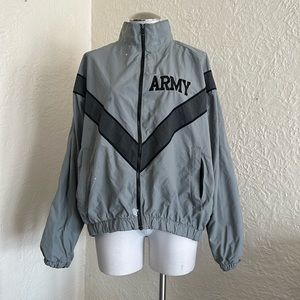 JWOD Skillcraft Army Windbreaker Jacket Water Wind Resistant Gray Green Black M